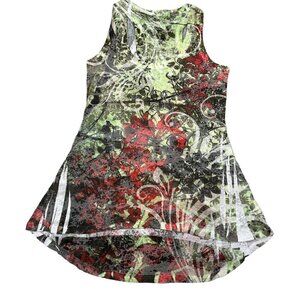 Unbranded Multicolor Floral Beaded Top Size M